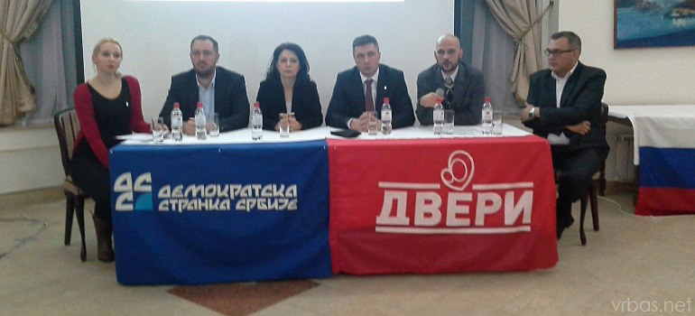Vrbas - Tribina koalicije DSS i Dveri